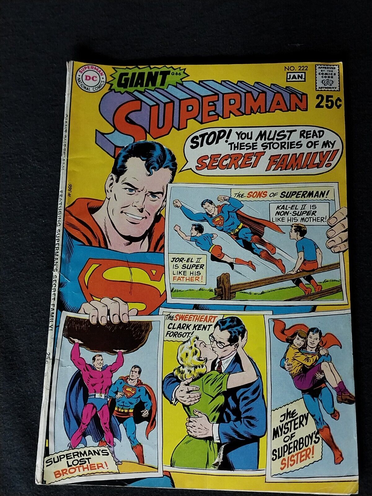 Superman #222 - Dec 1969. Last Silver Age Issue D.C.Comics