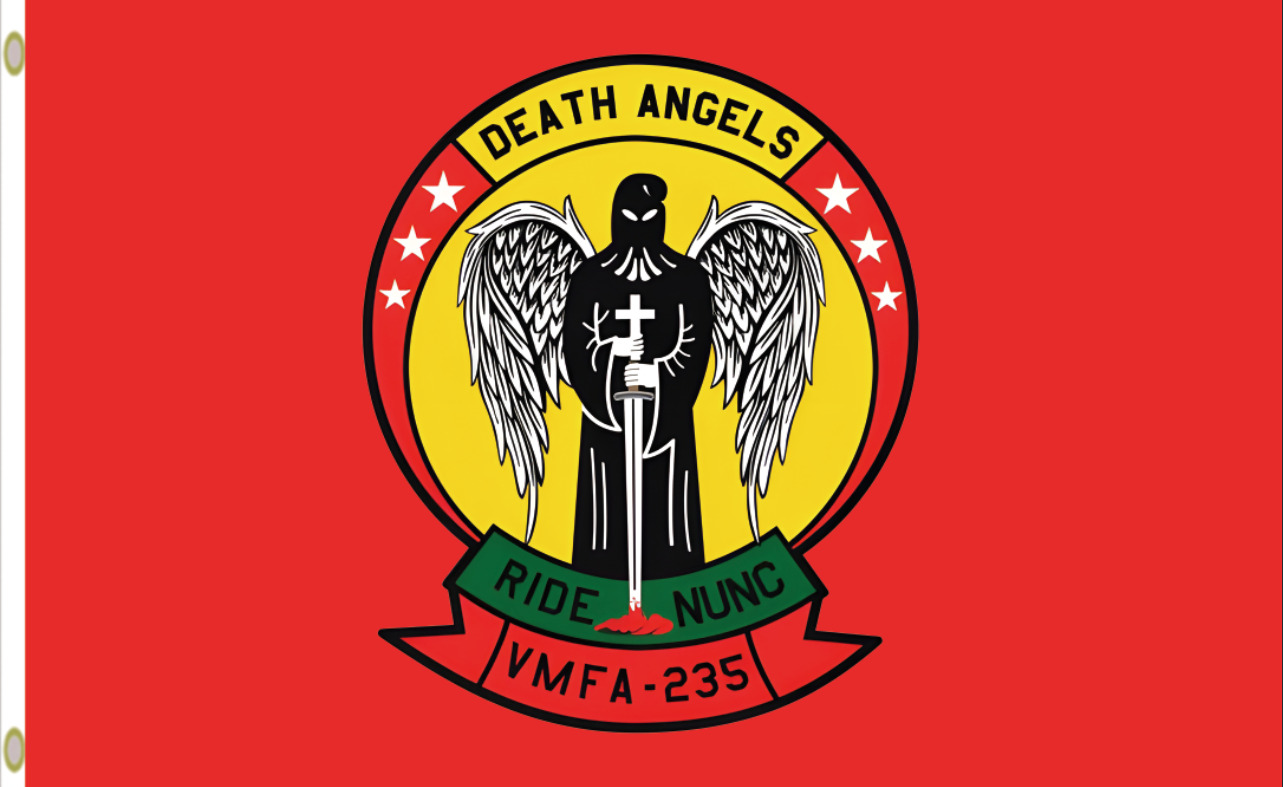 USN USMC VMFA-235 Marine Corps Death Angels Sqn 3x5 ft Single-Sided Flag Banner