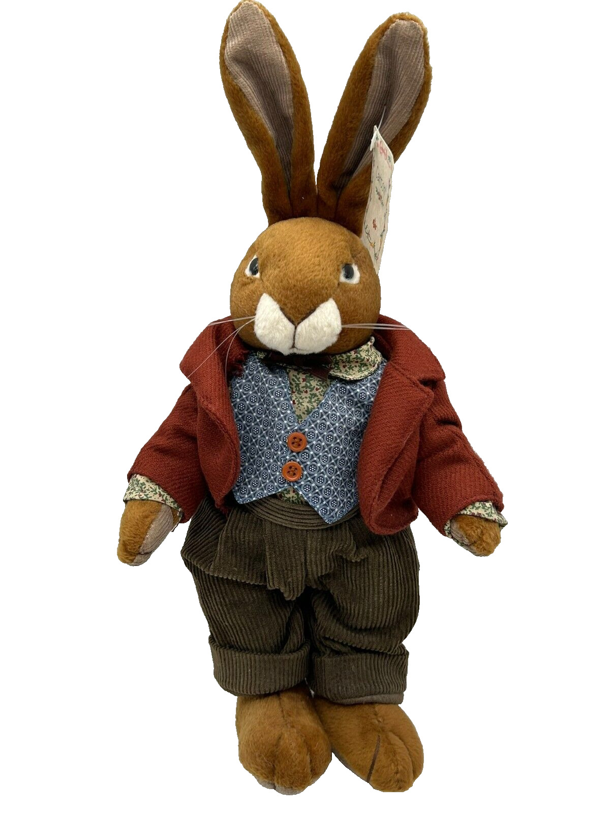 Russ Carlton Standing Bunny Rabbit Toy Plush Animal NOS
