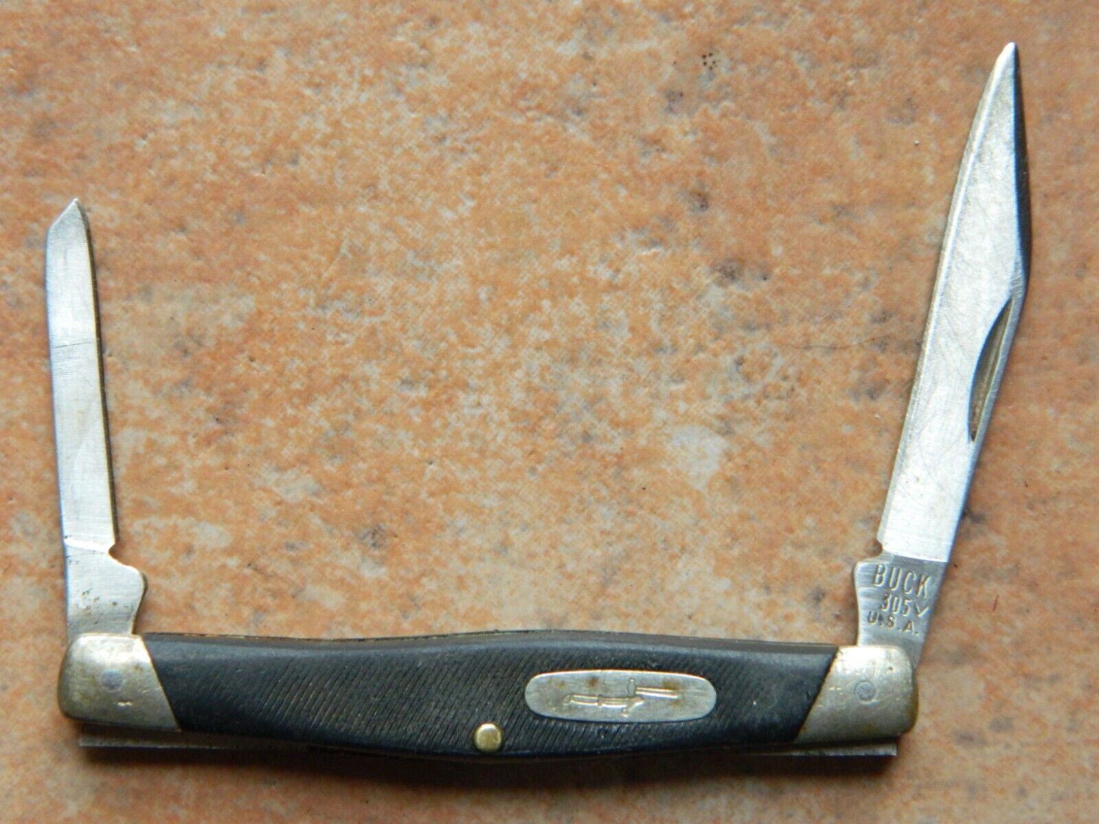 Vintage Buck 305V Small 2 Blade Pocket Knife USA