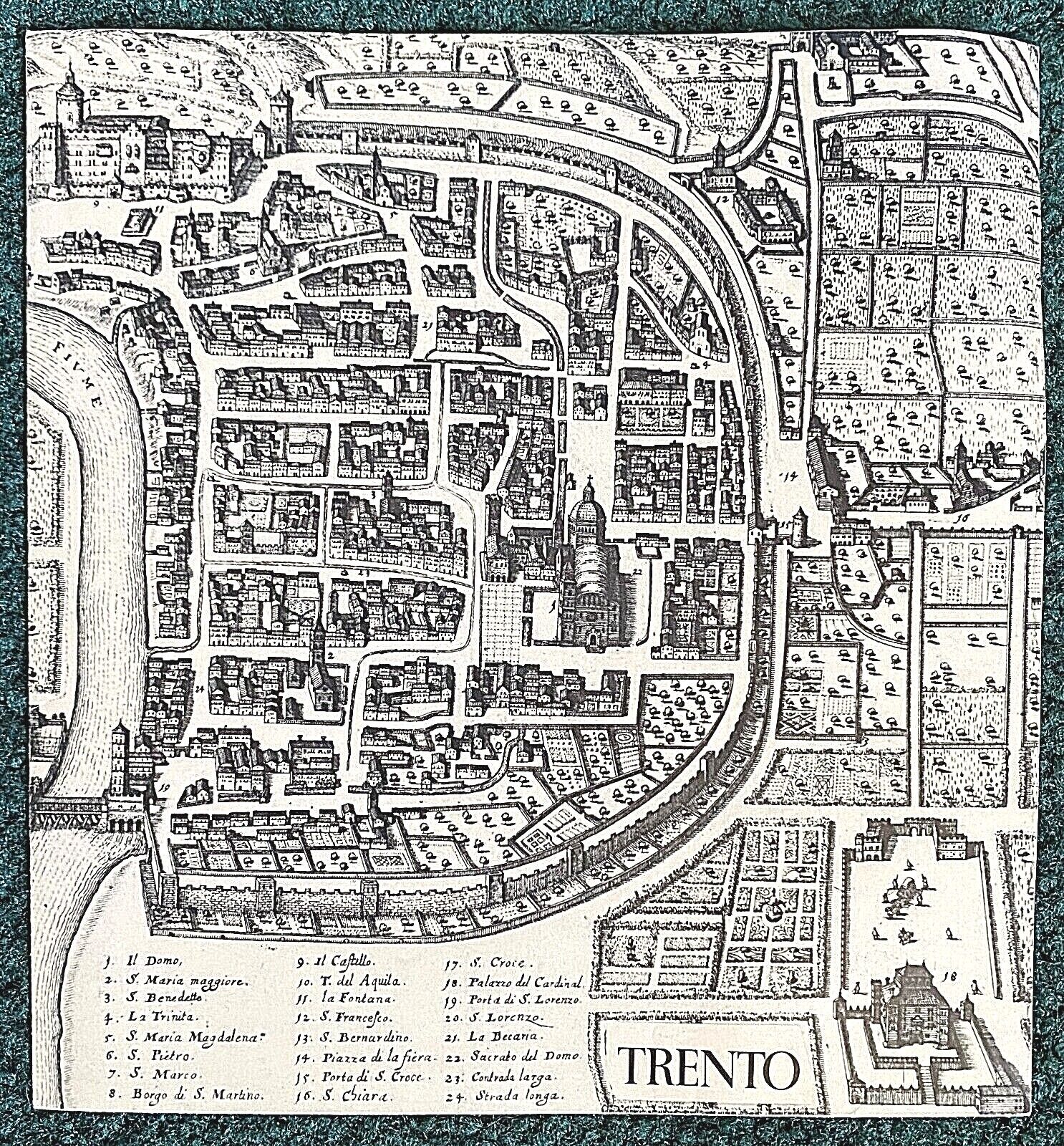 Vintage Trento Brochure-City in the Trentino–Alto Adige region-Northern Italy