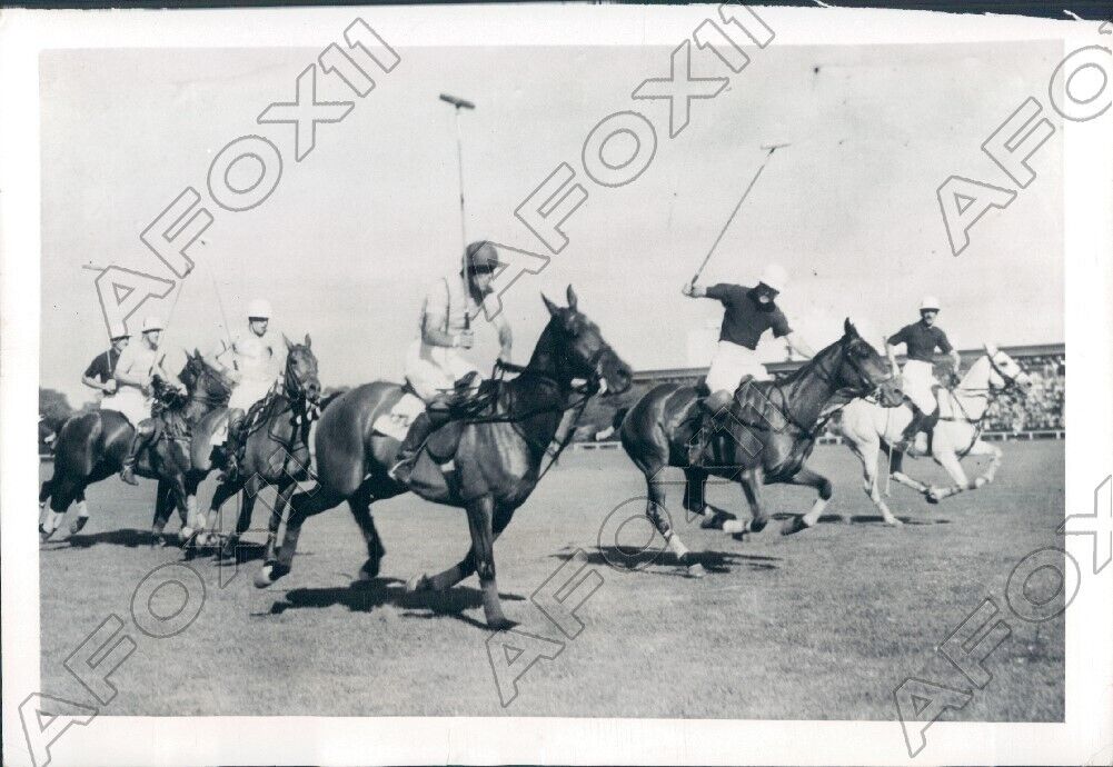 1949 US Polo Team Meadowbrook Plays Argentina Press Photo