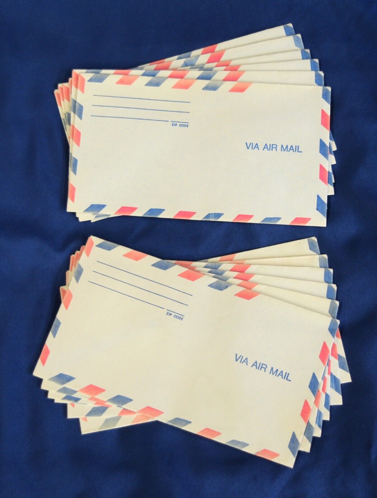 Lot of 12 Vintage Air Mail Envelopes Unused NOS 6-1/2\