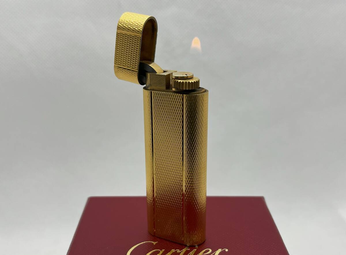 Ignition Confirmed Cartier Gas Lighter Gold 91214 CX 43