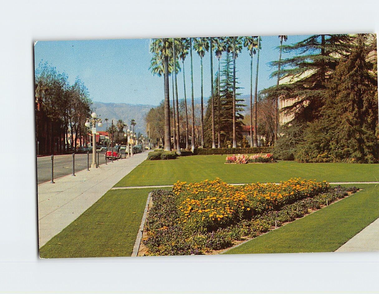Postcard Looking North on Arrowhead Avenue San Bernardino California USA