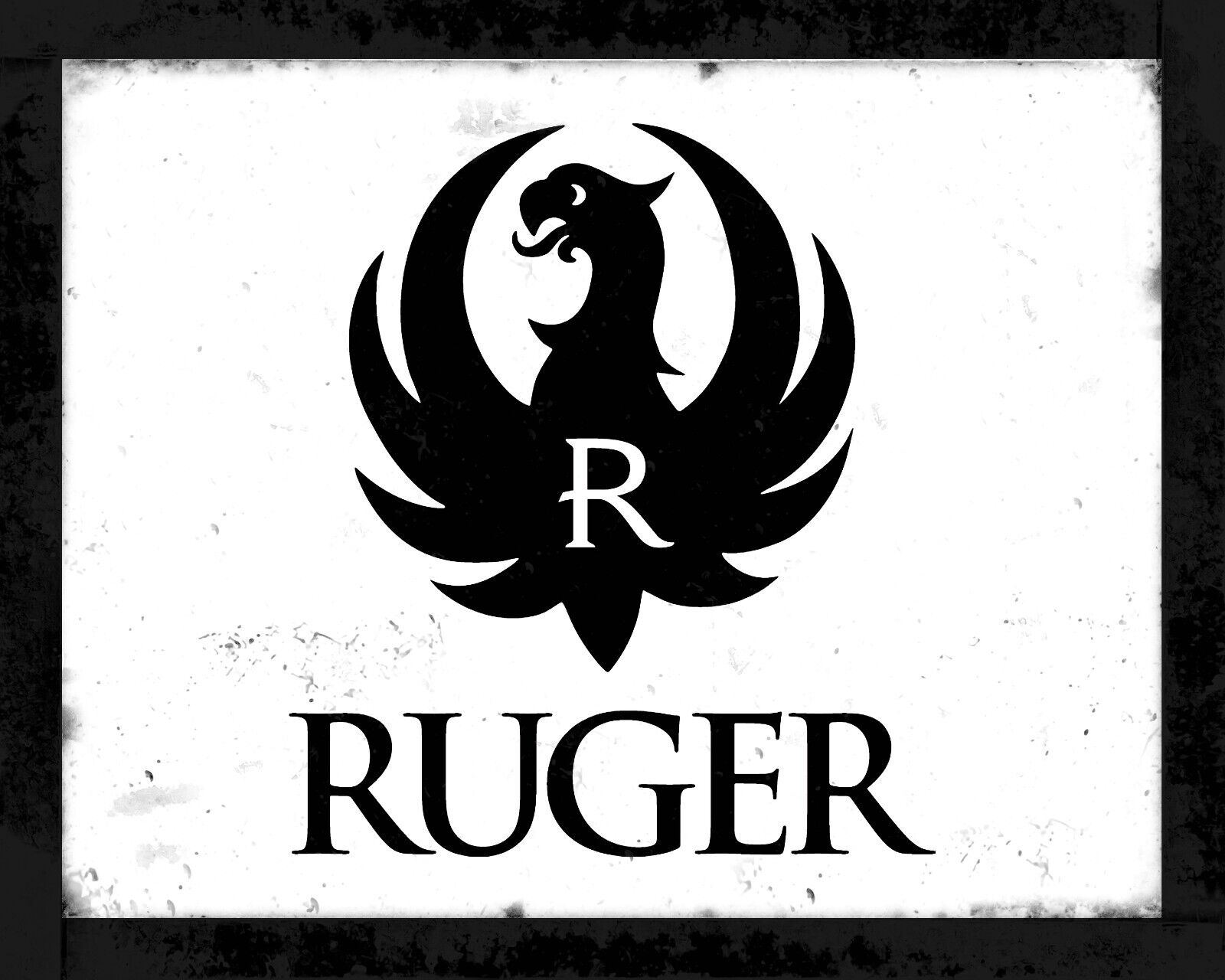 Ruger Firearms Black Phoenix 8x10 Rustic Vintage Style Tin Sign Metal Poster