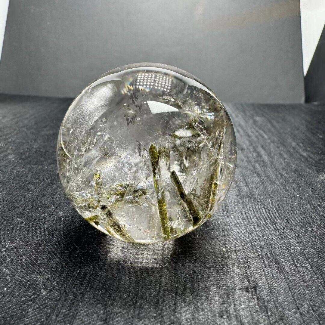 140g A+ Top Natural Green tourmaline Quartz Sphere Quarzt Crystal Ball Reiki