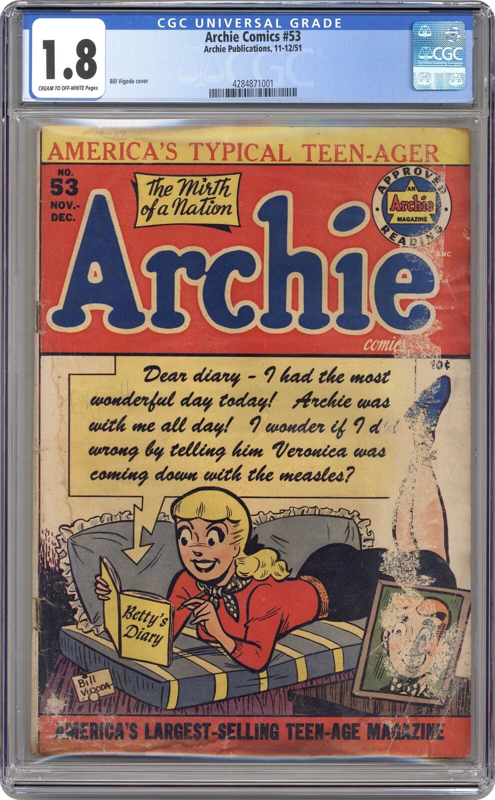Archie #53 CGC 1.8 1951 4284871001