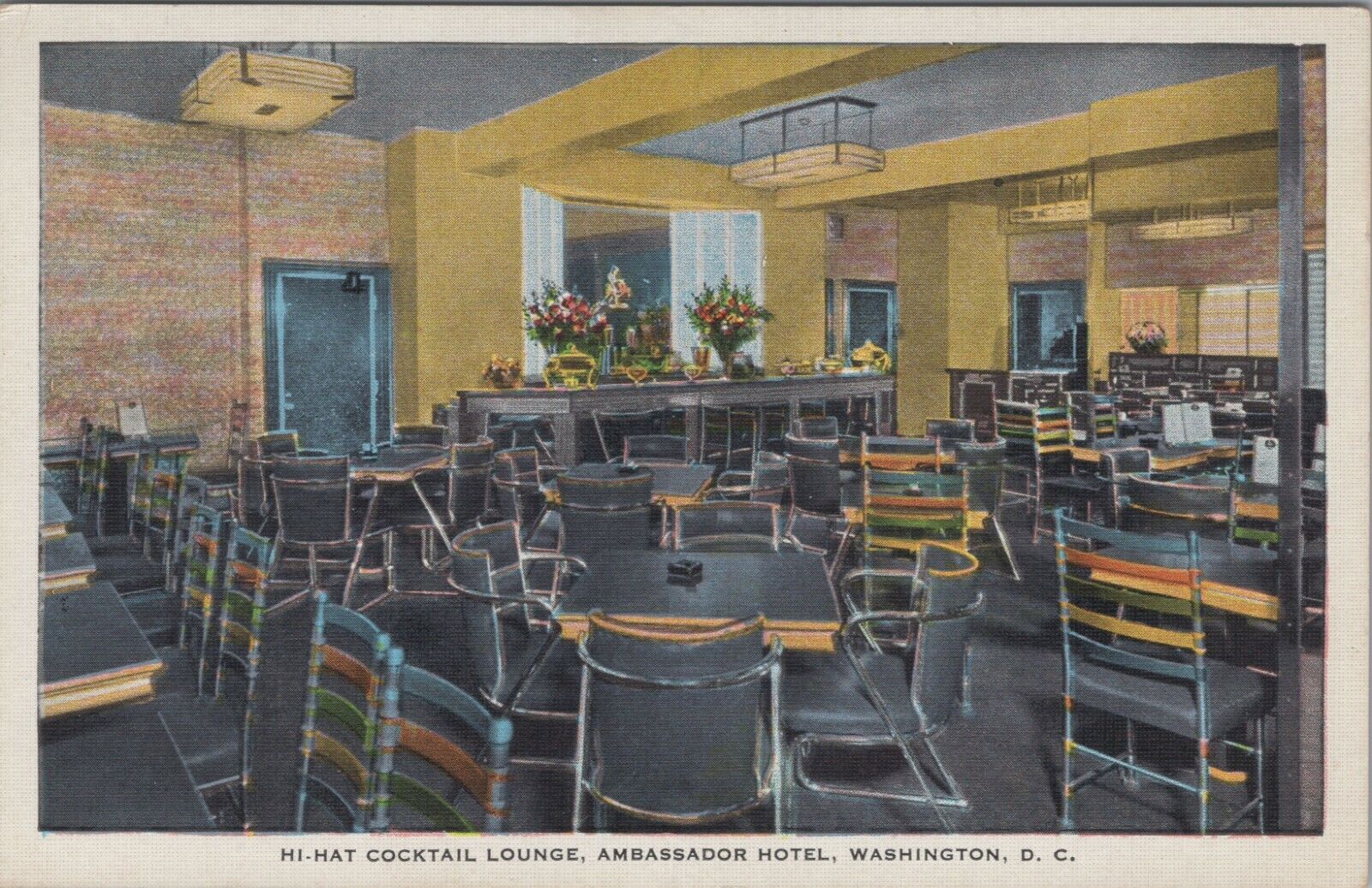 c1930s Hi-Hat Cocktail Lounge Ambassador Hotel Washington DC E11
