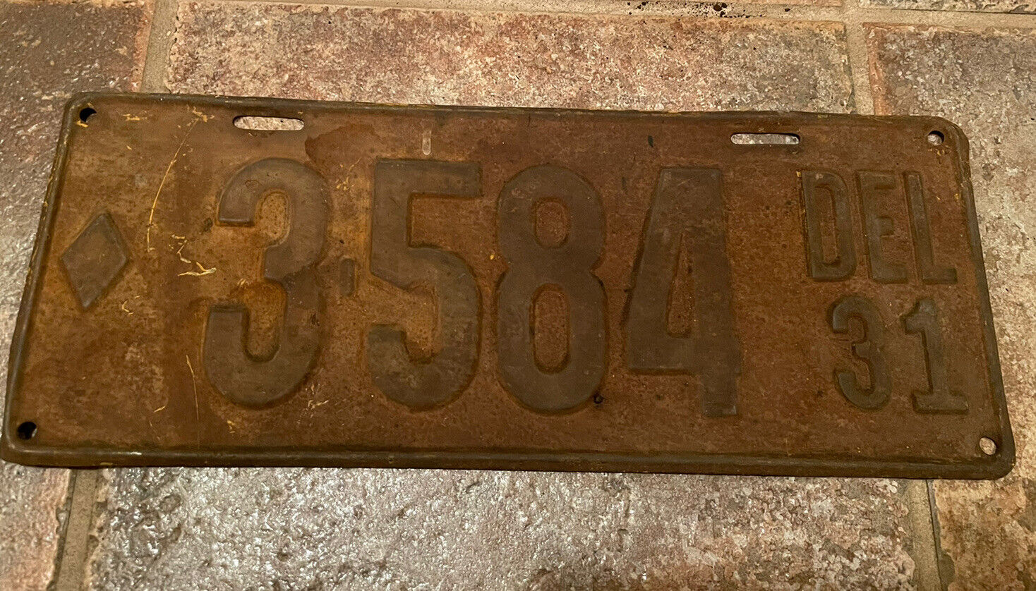 1931 Delaware license plate 3584