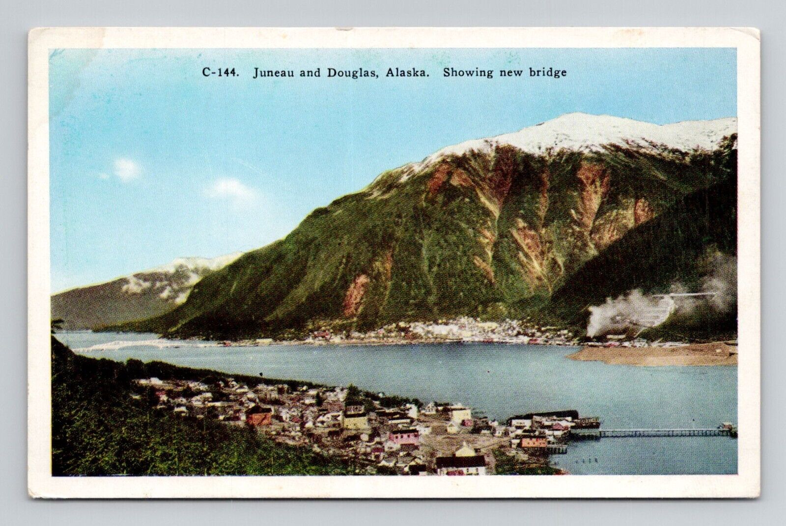 Postcard Juneau and Douglas Alaska, Vintage A7