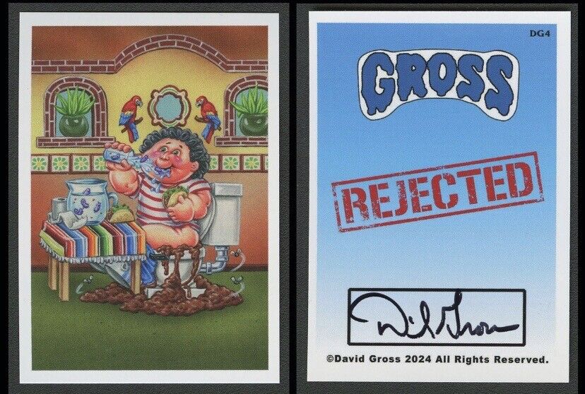 2024 Garbage Pail Kids Artist David Gross Rejected Art Trading Card - Bad Water