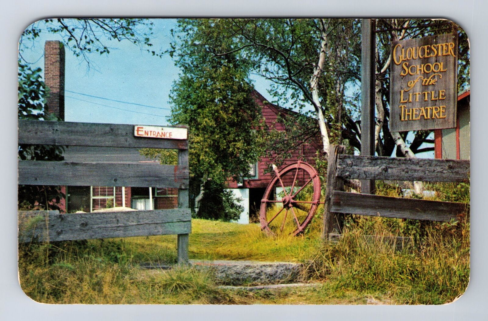 Gloucester MA-Massachusetts, Little Theater Rocky Neck Souvenir Vintage Postcard