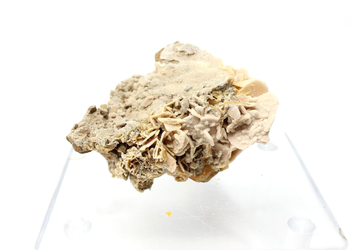 Wulfenite with Calcite, Yazd Province, Iran, Small Cabinet Size Specimen CM185