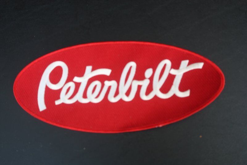 PETERBILT TRUCKS JACKET PATCH 11/ 5 IN. JUMBO SIZE 100% FULLY EMBROIDERY 