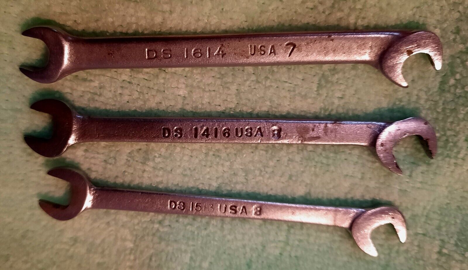 Vintage Snap On DS 1513  tune up wrench 13/64-15/64 open end + (2) 7/32- 1/4 