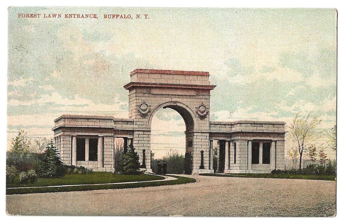 Buffalo New York c1907 Forest Lawn Cemetery Entrance
