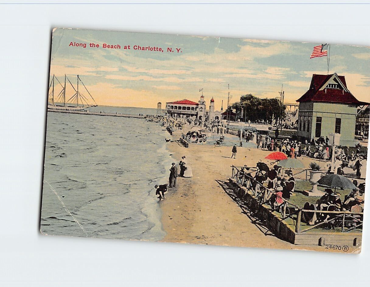 Postcard Along the Beach at Charlotte New York USA