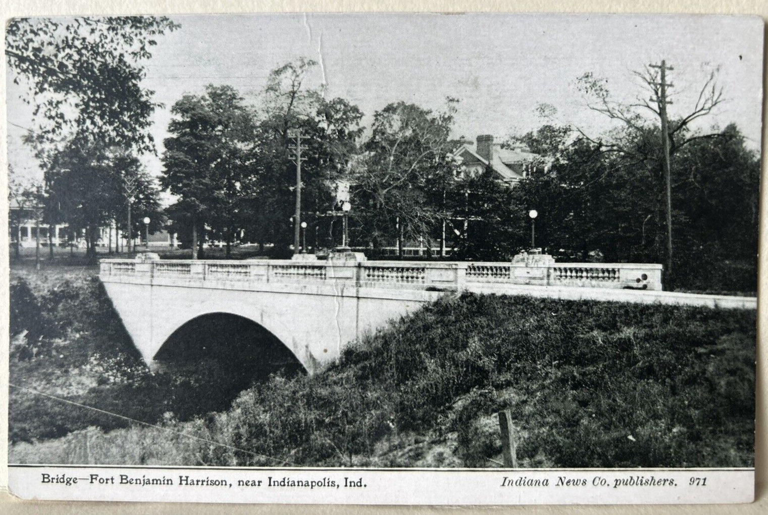 Indianapolis, IN Bridge Fort Benjamin Harrison Divided Back Postcard UNP -  A7