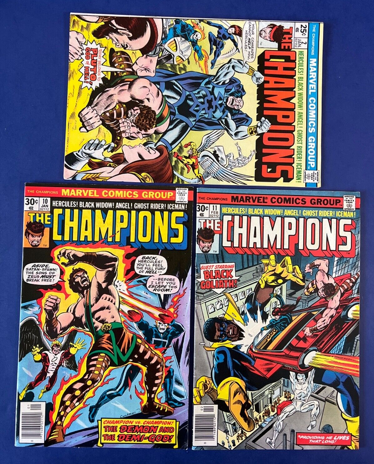 Lot Of 3 The Champions #2 10 & 11 Comic Books VF