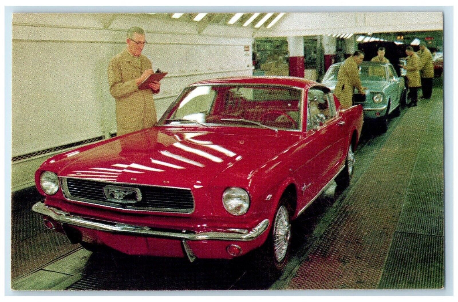 c1960 Dearborn Assembly Plant Ford Motors Company Mustang Michigan MI Postcard