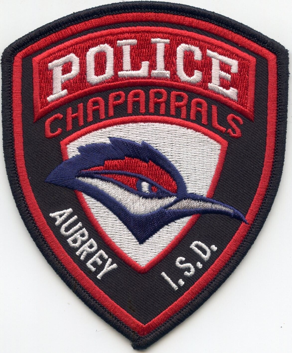 AUBREY Independent School District ISD TEXAS Home of The Chaparrals POLICE PATCH