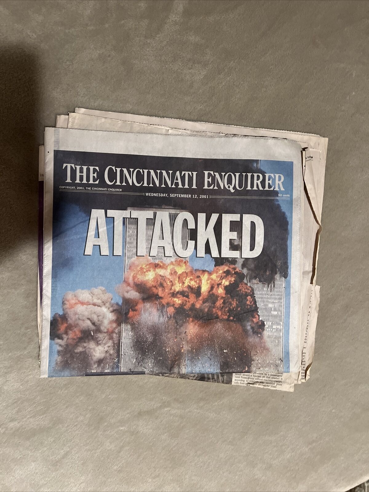 9/11 newspapers The Cincinnati Enquirer