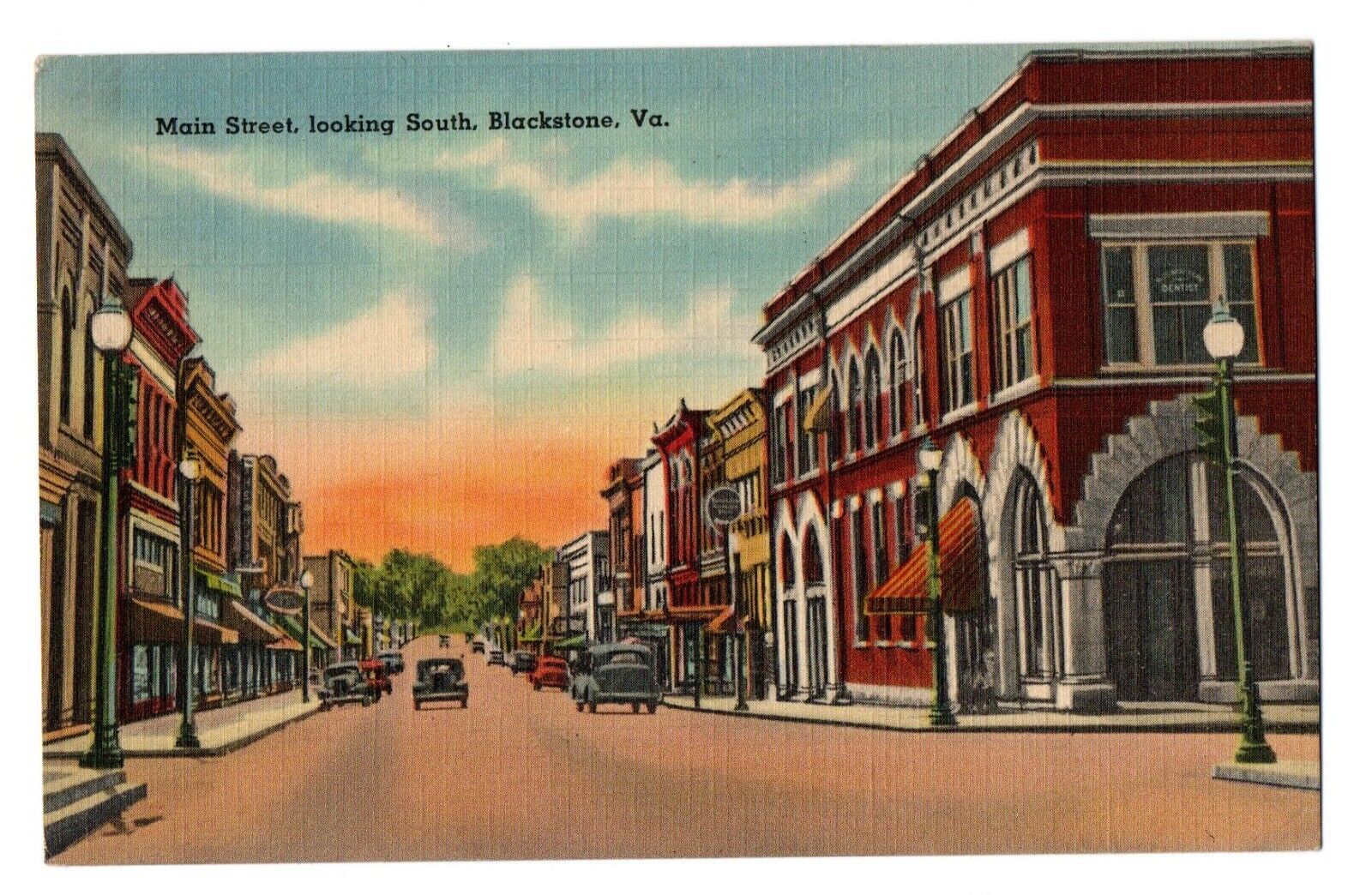 Blackstone VA Main Street looking South c 1930s
