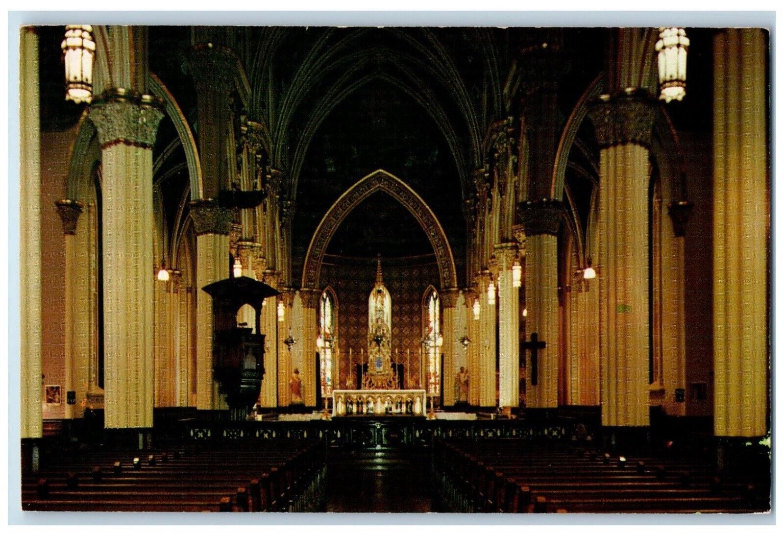 Notre Dame Indiana IN Postcard University Of Notre Dame Sacred Heart Church