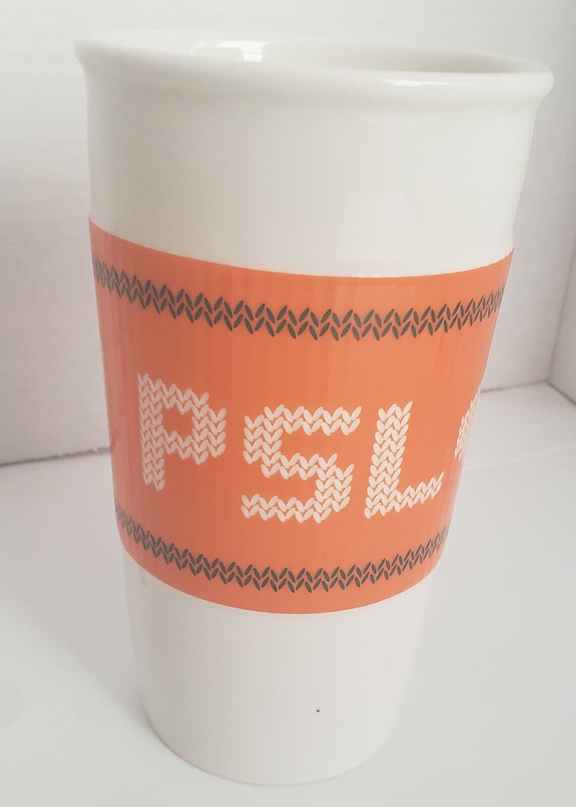 Starbucks Team PSL (Pumpkin Spice Latte) Ceramic Tumbler No Lid 10 oz 2016 