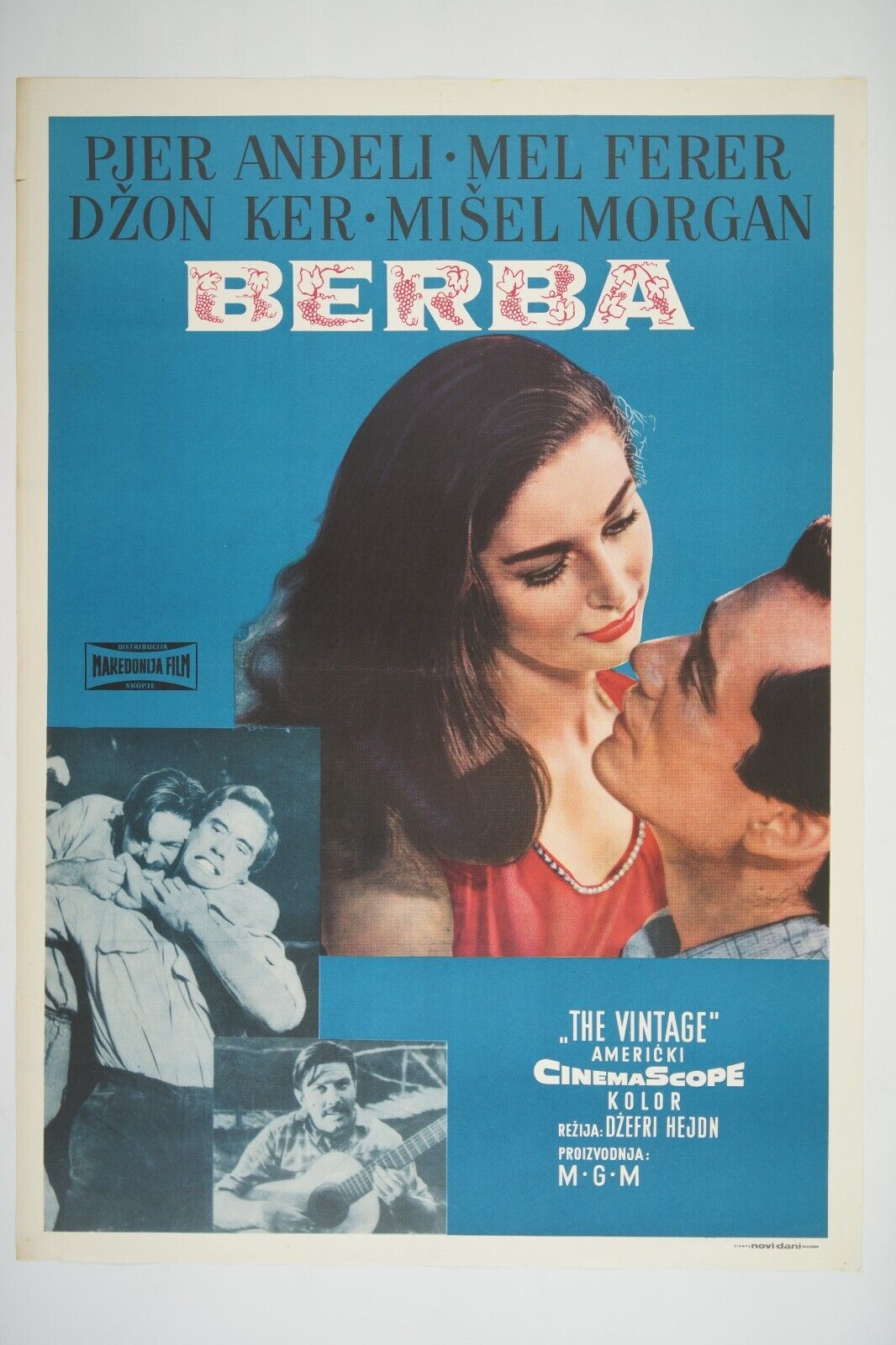 THE VINTAGE Orig. exYU movie poster 1957 PIER ANGELI, MEL FERRER, JEFFREY HAYDEN