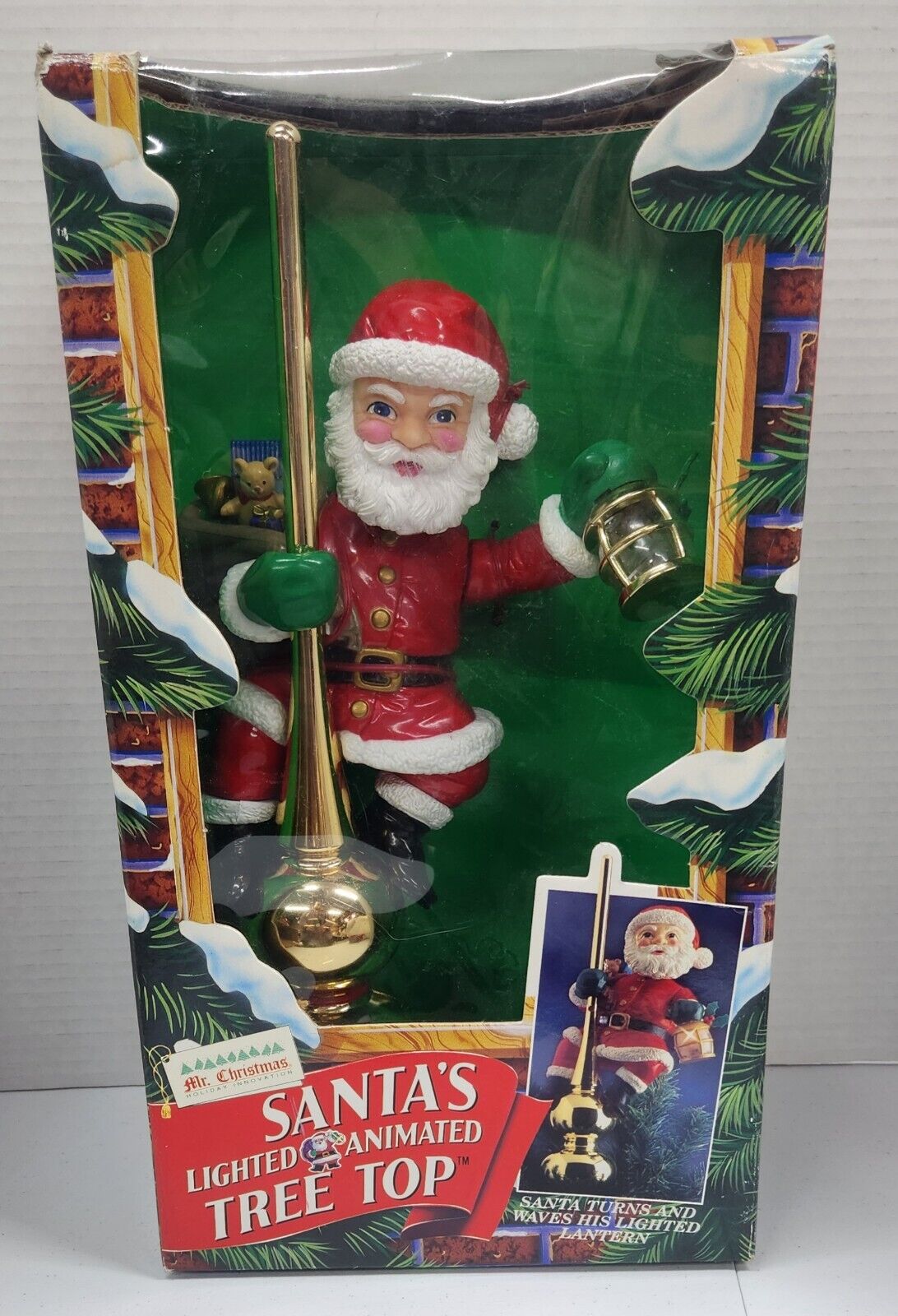 1994 Mr. Christmas Santa\'s Lighted Animated Tree Top 14\
