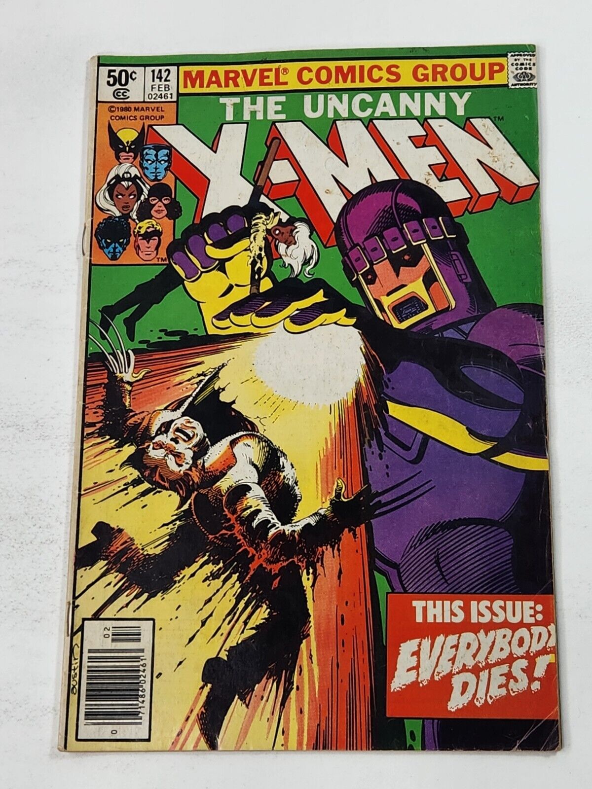 Uncanny X-Men 142 NEWSSTAND Days of Future Past Pt 2 Death of Wolverine 1981
