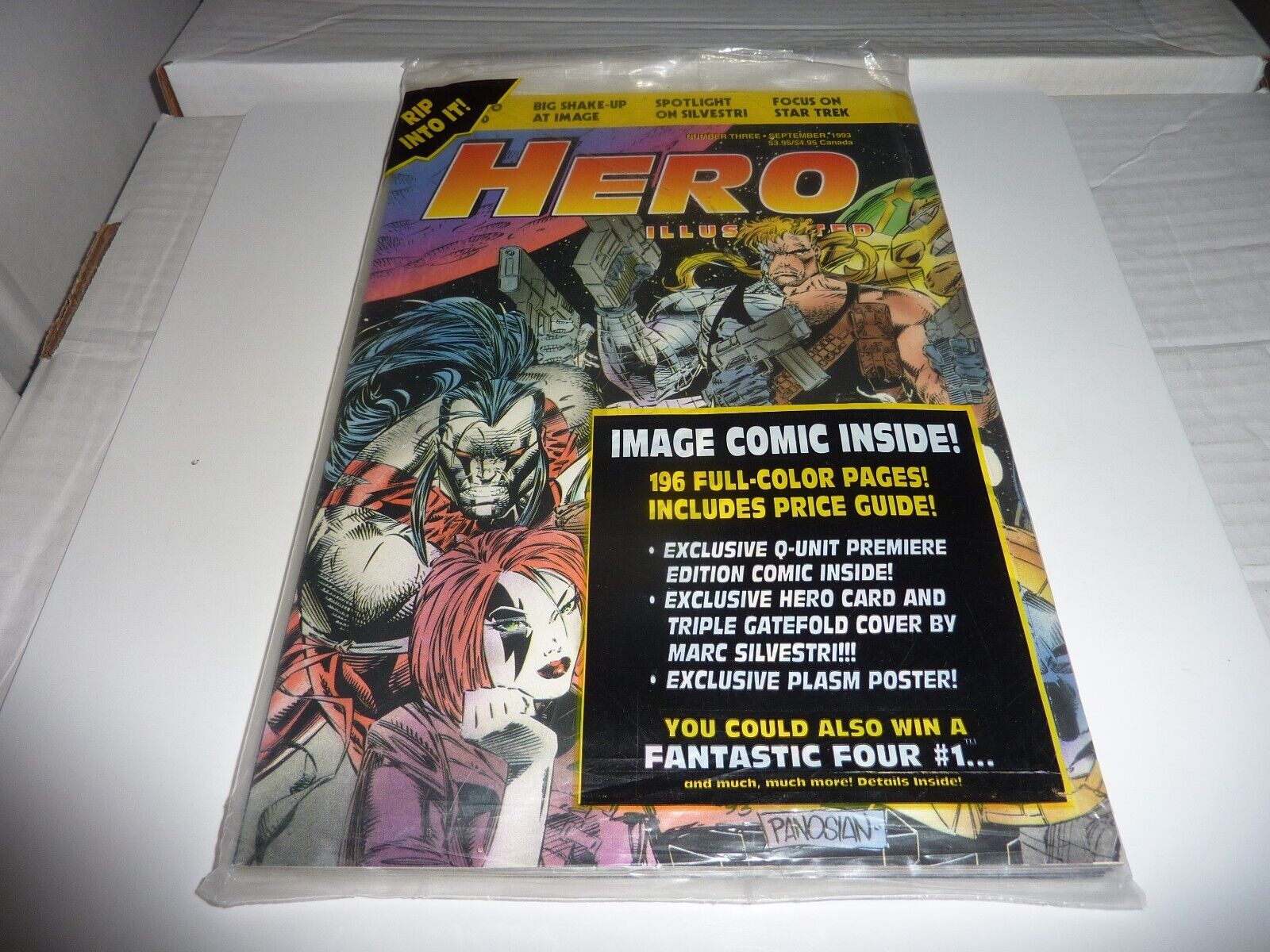HERO ILLUSTRATED Magazine #3 September 1993 Sealed W/Card and Comic NM-