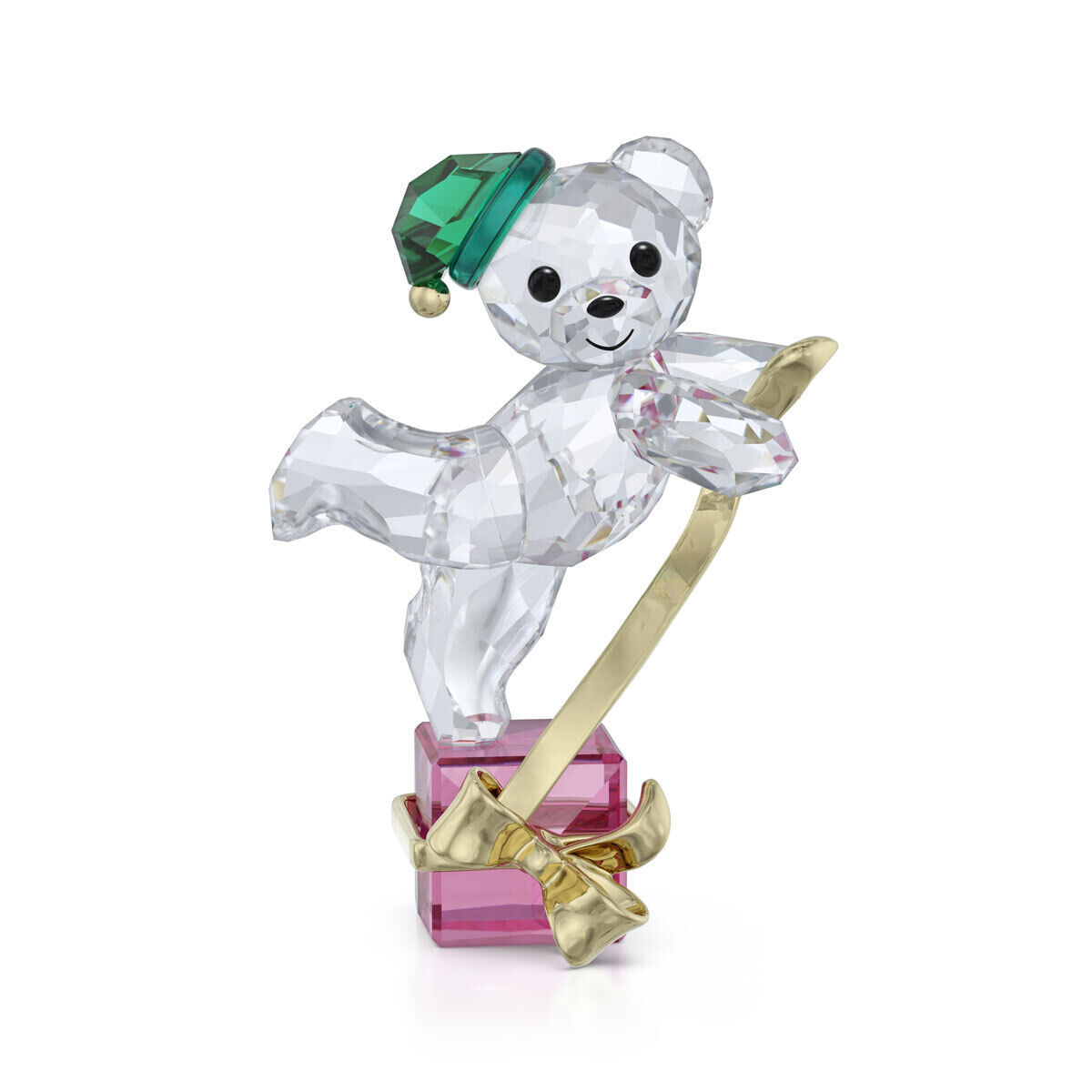 Swarovski Crystal Kris Bear Holiday Annual Edition 2024 Figurine, White, 5682555