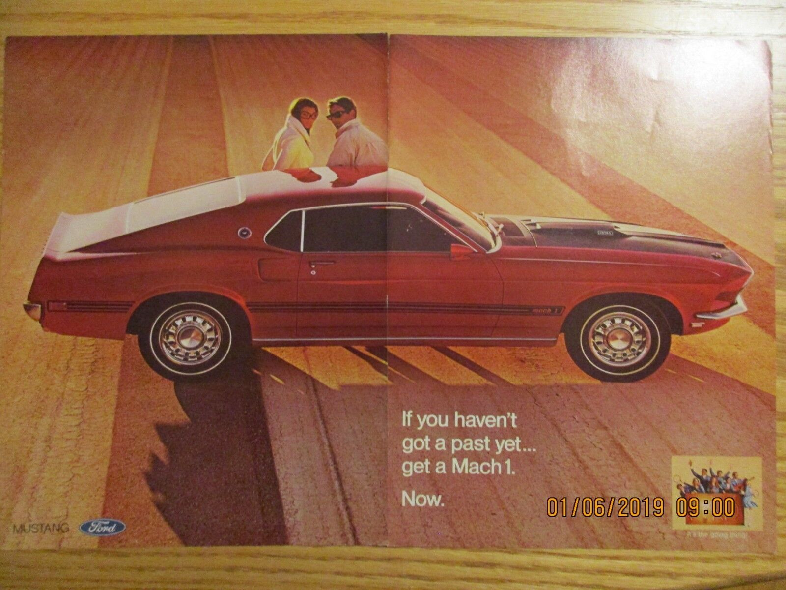 MustangAdv#43 Advertisement 1969 Mustang Mach 1 Fastback 2 page 2 piece