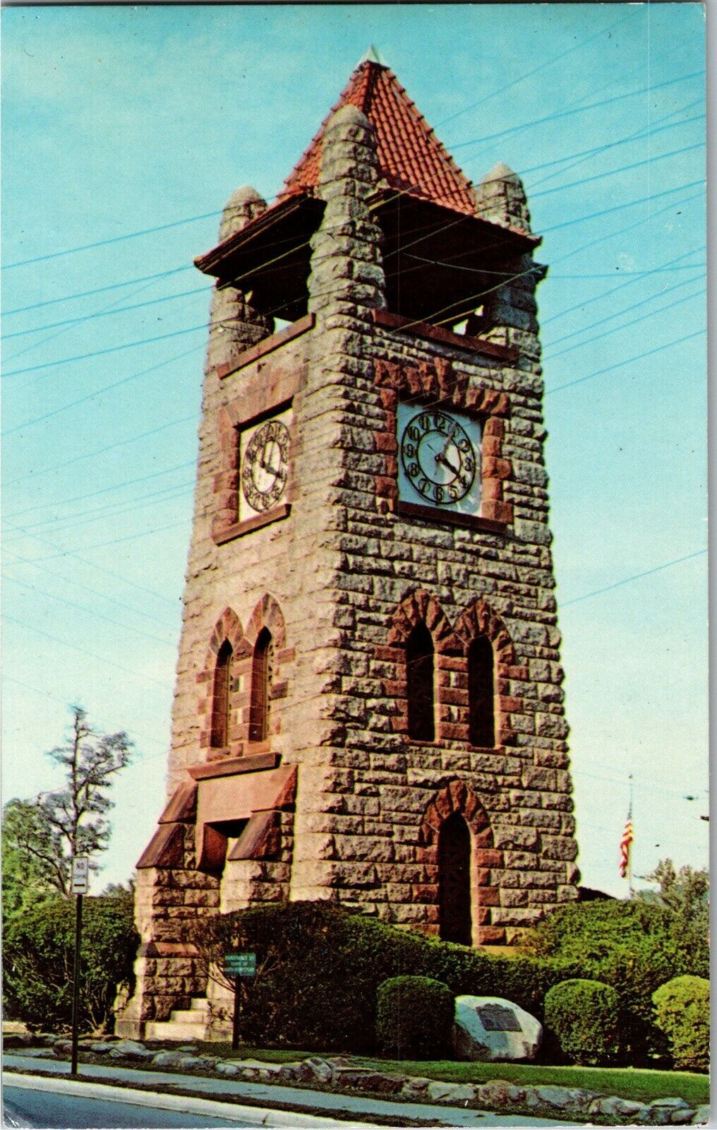 Roslyn Clock Tower North Hampstead Long Island NY Vintage Postcard A59