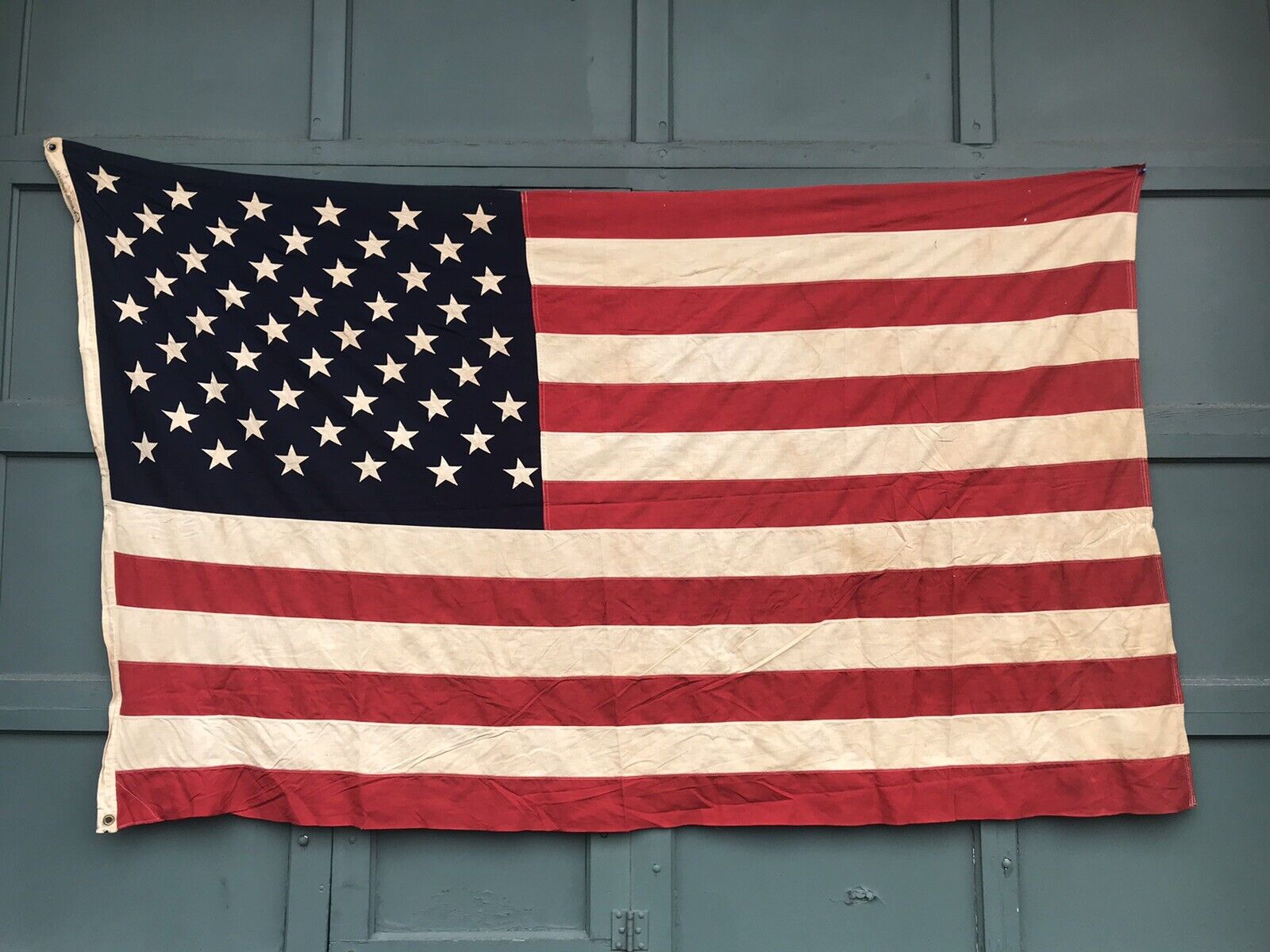 Vintage 50 Star Bulldog Bunting 5\' x 8’ American Flag USA Martha’s Vineyard