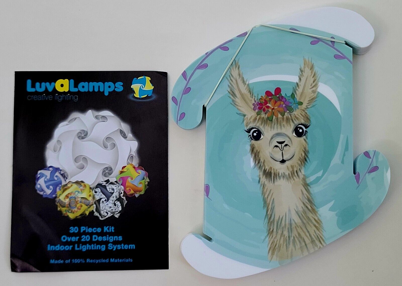 Llama Puzzle Lamp Kit 30 Pieces DIY FanLampz - Light & Cord Not Included 
