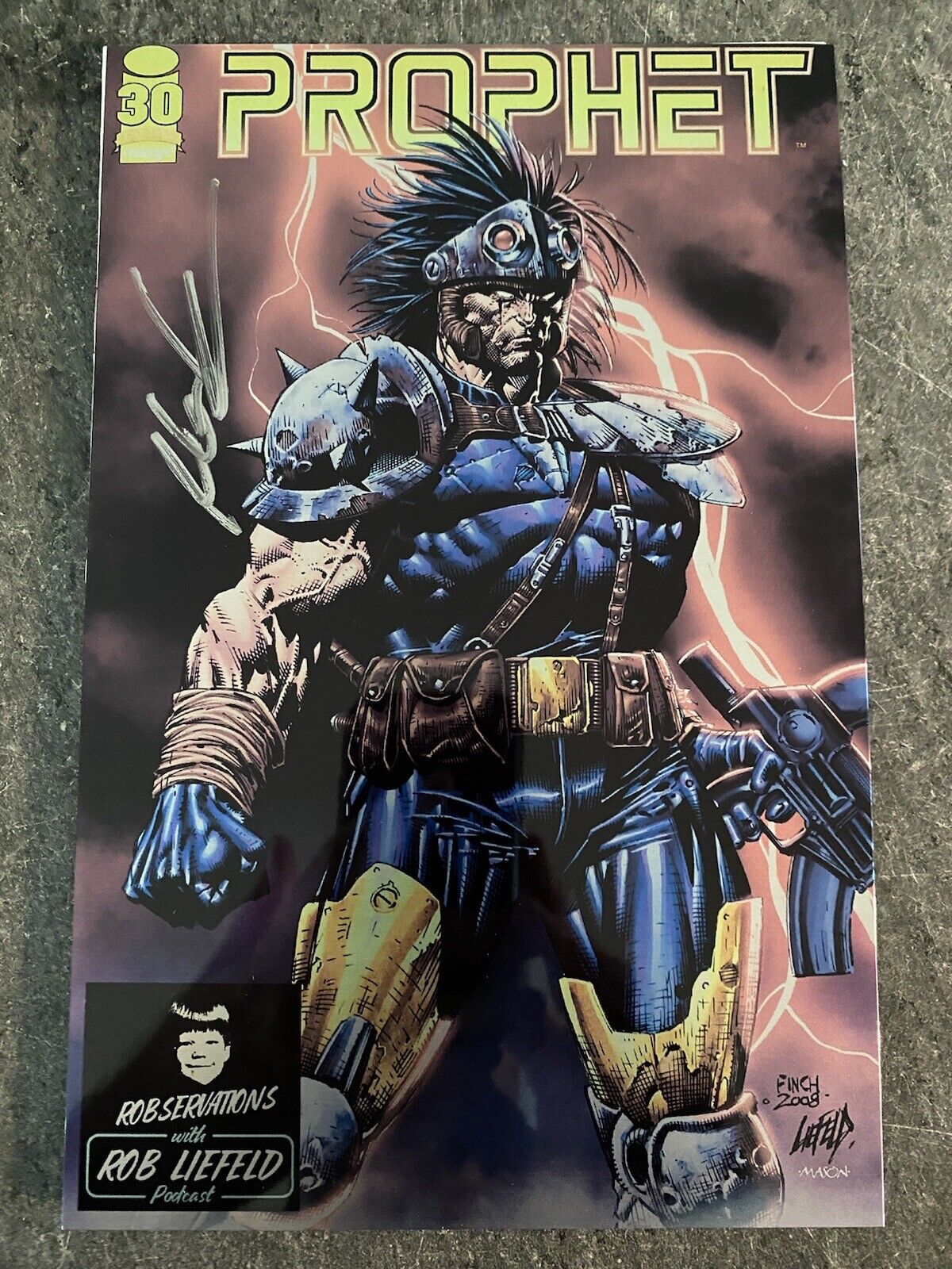 Liefeld Signed Robservations RARE PROPHET REMASTERED 1 Finch Metal Cover Variant