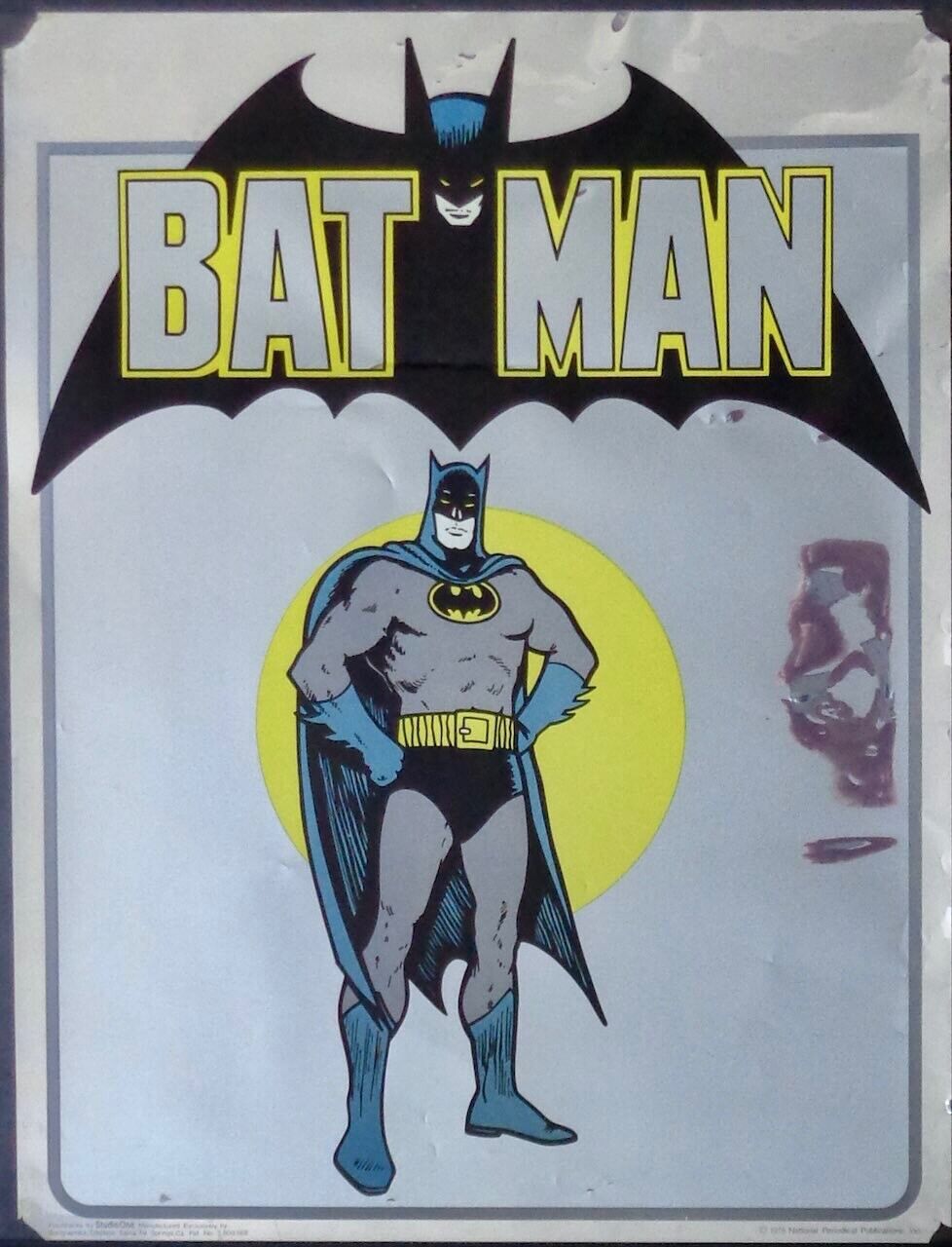 BATMAN 1975 commercial FOIL poster  19x24 DC COMICS