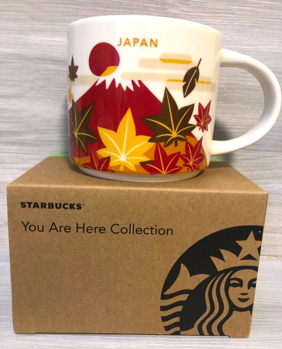 Japan Autumn Starbucks Coffee Cup Mug 14oz You Are Here Collection NEW With Box