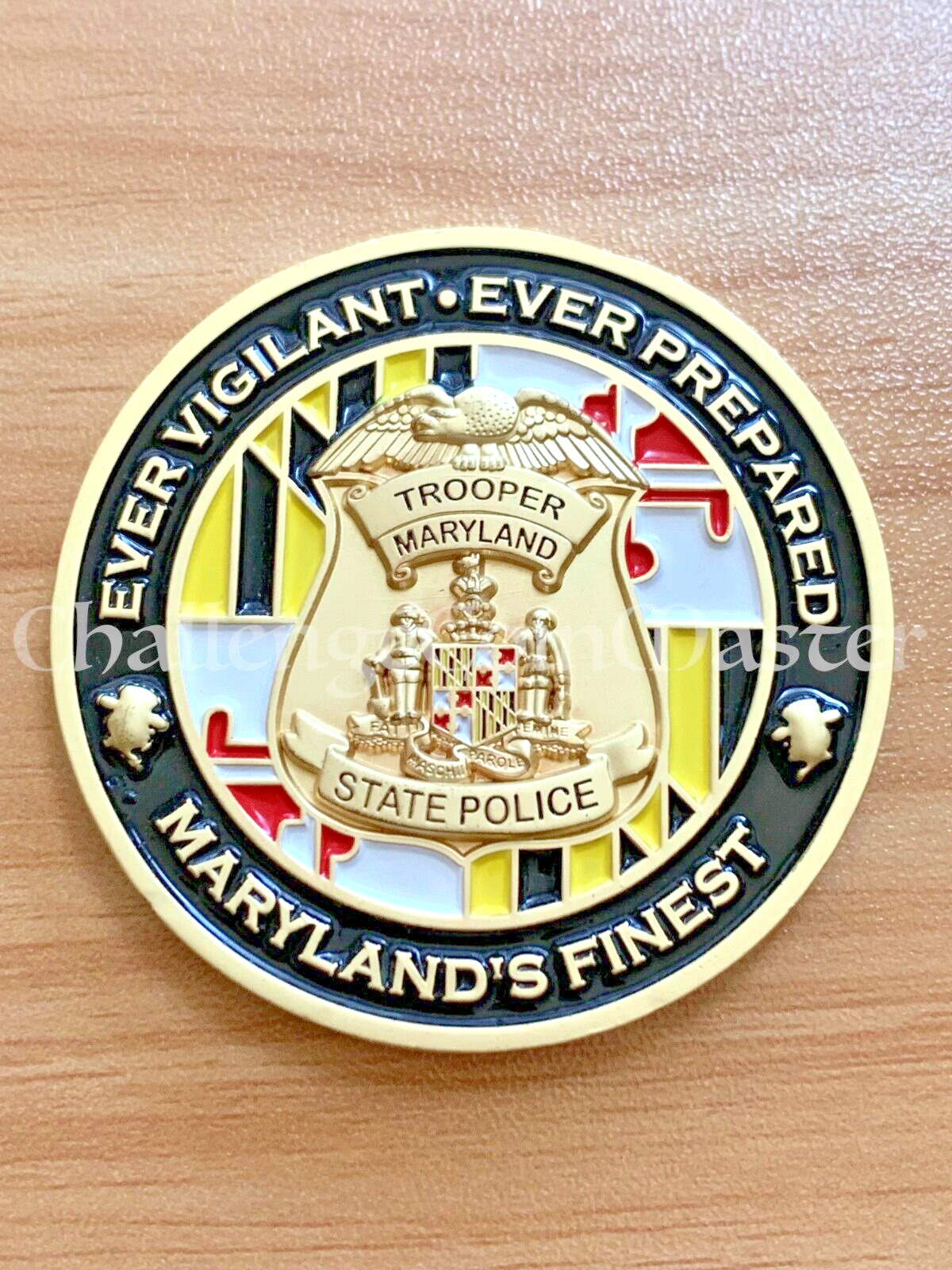 F2 Maryland State Police 100th Anniversary Challenge Coin