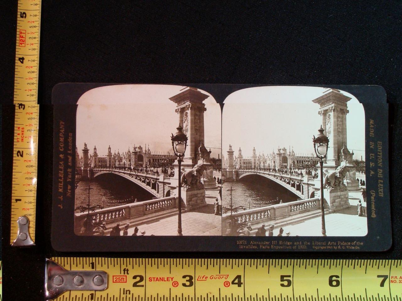 b134, HC White Stereoview - Paris Expo, Alexander III Bridge, Liberal Arts, 1901