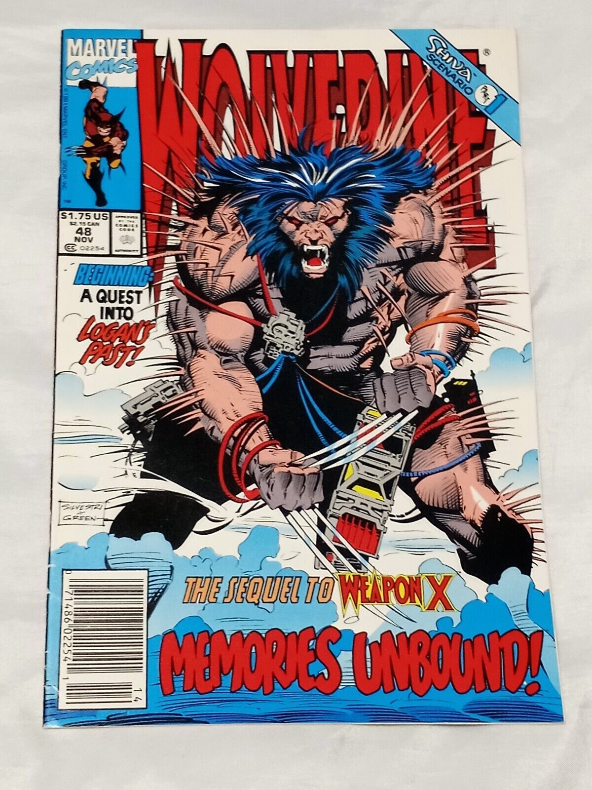 Wolverine 48 (Marvel, 1991) Marc Silvestri Cover Newstand VF
