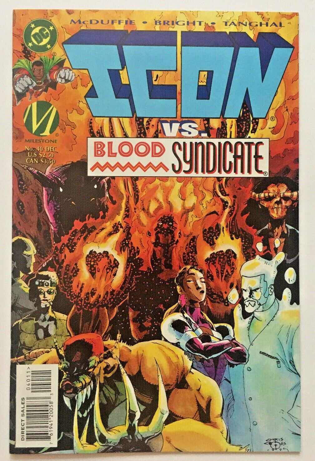 ICON #40 NM DC Comics, VHTF, Low Print Run - Rare, Blood Syndicate, 1996