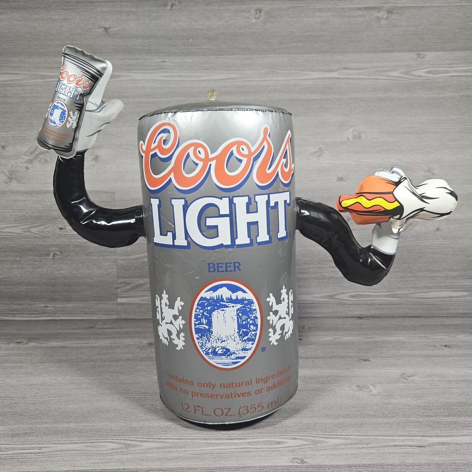 Vtg 1994 Coors Light Inflatable Beer Can Blow Up Promo Advertisement Pool Decor