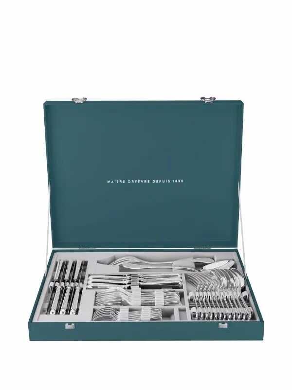 christofle ALBI 36-Piece Silver-Plated Flatware Set with Chest
