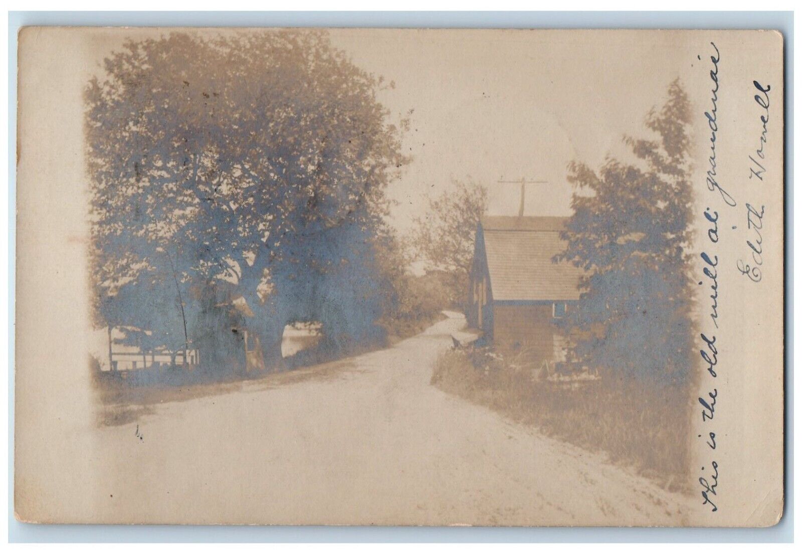 1906 Old Mill Dirt Road East Moriches New York NY Antique RPPC Photo Postcard