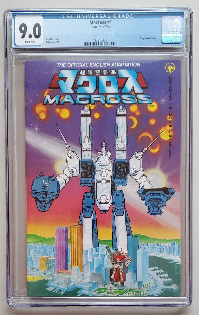 Macross #1 - Comico Comics - 1984 - Key -  1st Robotech Appearance - CGC 9.0